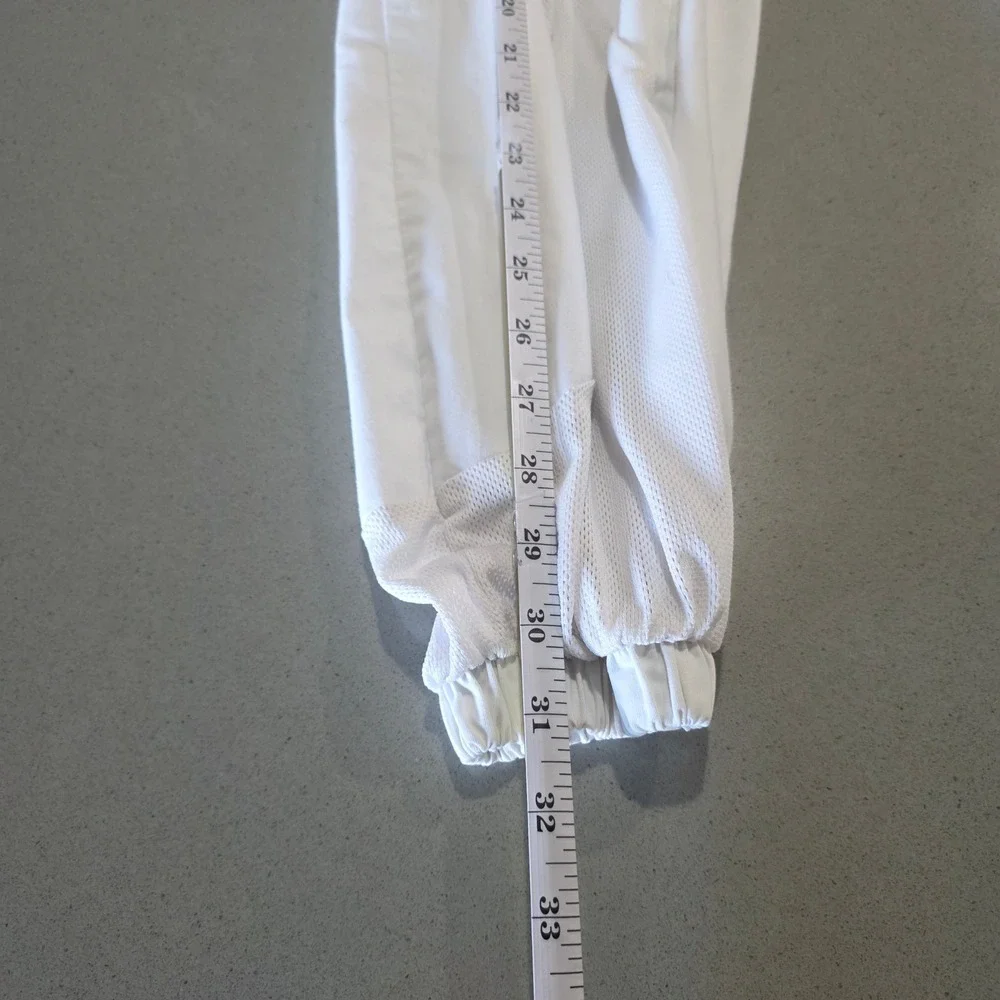 Nike Kids White Mesh Panel‎ Track Pants Joggers Woven Drawstring S 0720